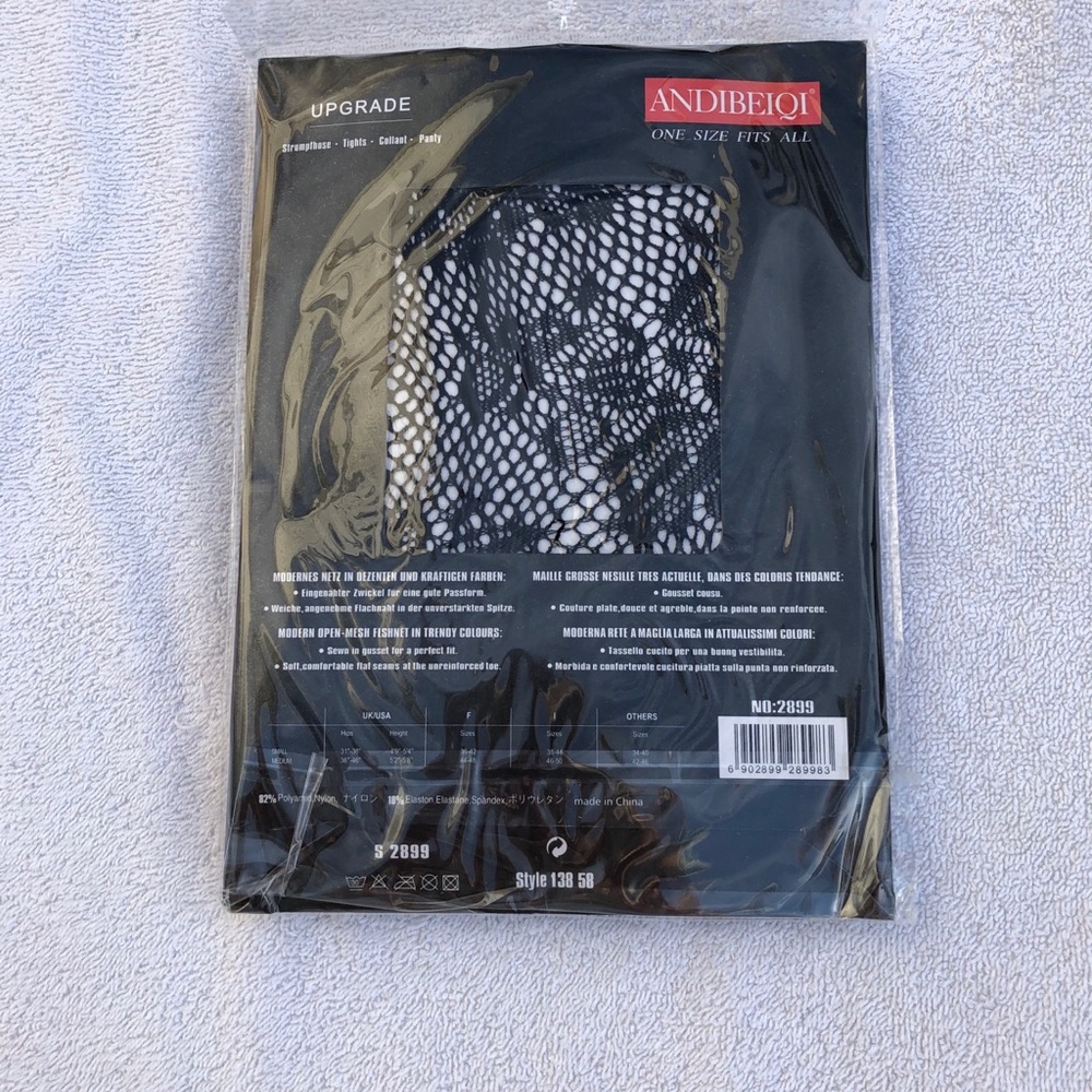 Fishnet pattern pantyhose One Size - Picture 3 of 3